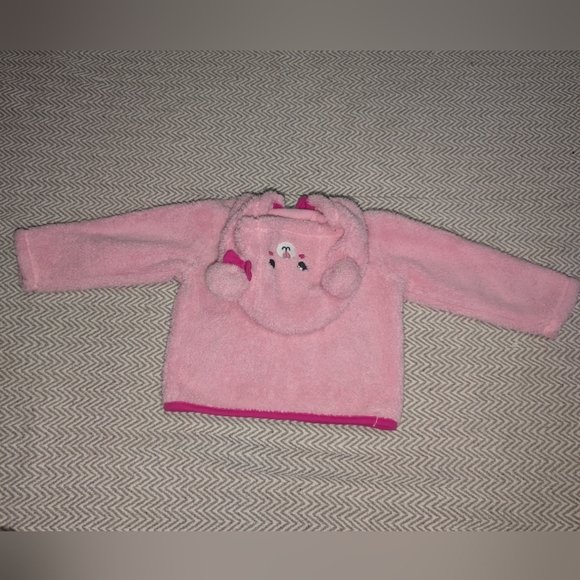 Wonderkids Fuzzy Pink Hoodie with Ears - Picture 5 of 7